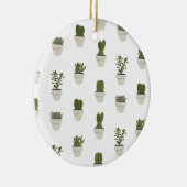 Cacti & Succulent - Wit Keramisch Ornament (Rechts)