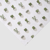 Cacti & Succulent - wit - kies uw achtergrond Tissuepapier (Detail)