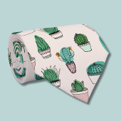 Cacti-succulenten patroon van gepotten plant stropdas