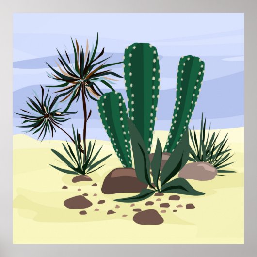 Cacti, succulenten. poster (Voorkant)