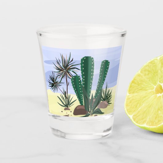 Cacti, succulenten. shot glas (Voorkant)