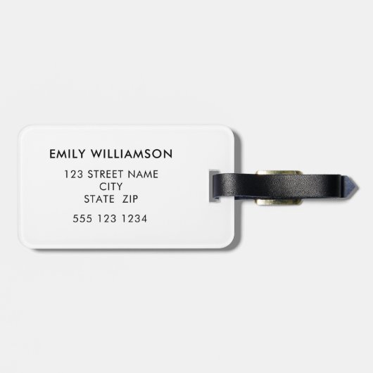 Cacti succulents afbeelding gepersonaliseerde naam bagagelabel (Achterkant horizontaal)