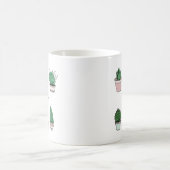 Cacti succulents afbeelding gepersonaliseerde naam koffiemok (Center)