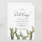 Cacti Succulents Cactus Boho Desert Wedding Kaart (Voorkant / Achterkant)
