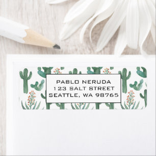 Cacti & Succulents - Dringend kantooradres Etiket