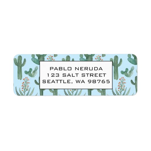 Cacti & Succulents - Dringend kantooradres Etiket (Voorkant)