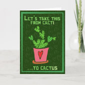 Cacti to Cactus Funny Valentijn Card Kaart (Voorkant)