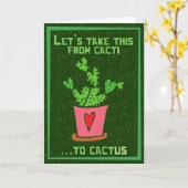 Cacti to Cactus Funny Valentijn Card Kaart (Gele Bloem)