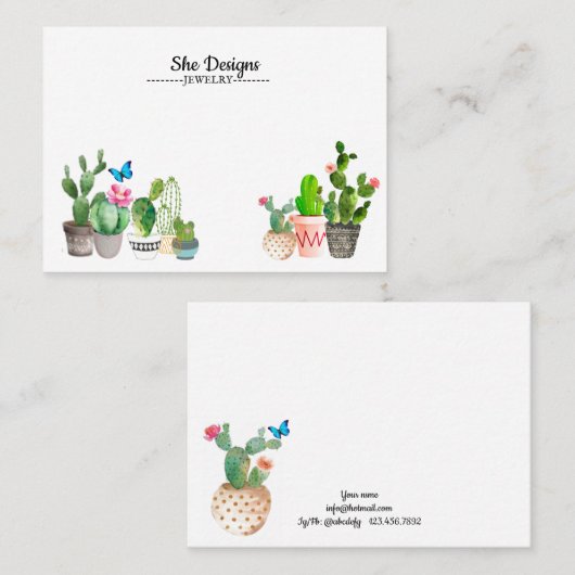 Cacti Visitekaartje (Voorkant / Achterkant)