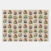 Cacti Waterverf Patroon Wrapping Papier Bladen Inpakpapier Vel (Voorkant 3)