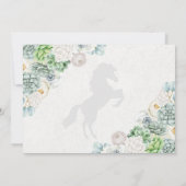 Cacti Western Paard Quinceanera bedankpas Bedankkaart (Achterkant)