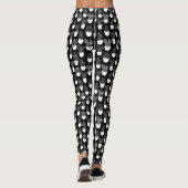 Cacti witte lijn kunst all-over-print Leggings (Achterkant)
