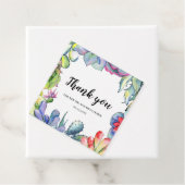 Cacti's en waterverf-bruiloft bedankjes labels (In situ)