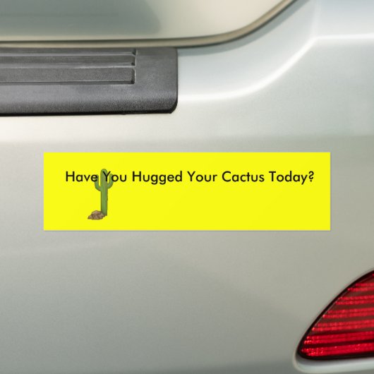 Cactus1, heb je je Cactus vandaag opgejaagd? Bumpersticker (Op auto)
