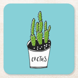 Cactus 01 kartonnen onderzetters
