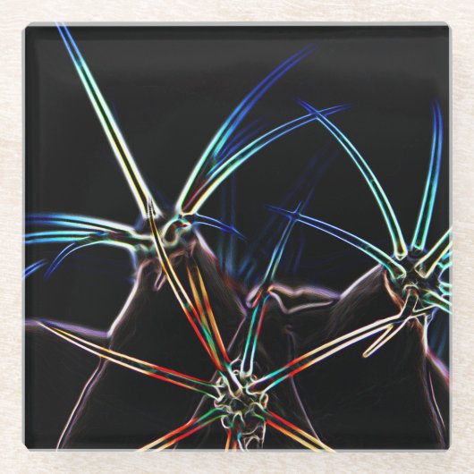 Cactus 1 coastercna glazen onderzetter (Voorkant)