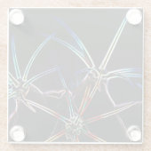 Cactus 1 coastercna glazen onderzetter (Achterkant)