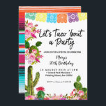 Cactus 30th Birthday Party Invitation Kaart<br><div class="desc">De Uitnodiging van de verjaardag met succulent in Mexicaanse Fiesta StyleWording kan aan om het even welke gelegenheid worden aangepast.</div>