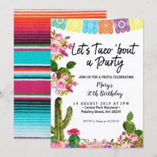 Cactus 30th Birthday Party Invitation Kaart
