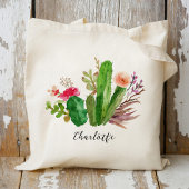 Cactus,Aangepaste naam,Gepersonaliseerd Tote Bag