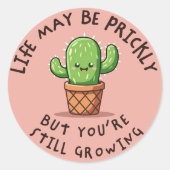 Cactus Aanmoediging Sticker (Voorkant)