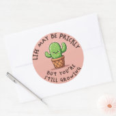 Cactus Aanmoediging Sticker (Envelop)