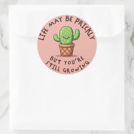 Cactus Aanmoediging Sticker (Tas)
