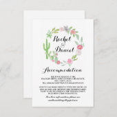 Cactus Accommodation Fiesta Wedding Cards Details Informatiekaartje (Voorkant / Achterkant)