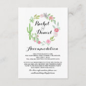 Cactus Accommodation Fiesta Wedding Cards Details Informatiekaartje (Voorkant)