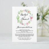 Cactus Accommodation Fiesta Wedding Cards Details Informatiekaartje (Staand voorkant)