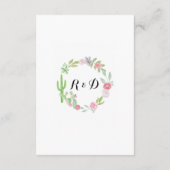 Cactus Accommodation Fiesta Wedding Cards Details Informatiekaartje (Achterkant)
