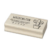 Cactus | Achternaam Retouradres Rubberstempel (Stempel)