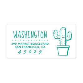 Cactus | Achternaam Retouradres Zelfinktende Stempel