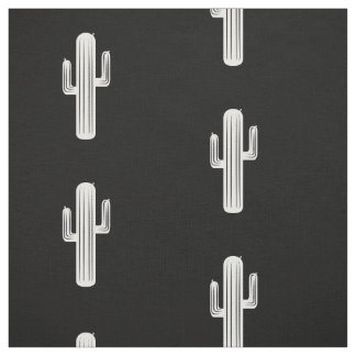 Cactus Afdrukken in zwart-wit Stof