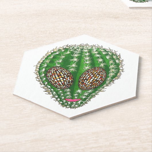 Cactus Alien Hybrid  Kartonnen Onderzetters (Schuin)