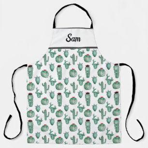 Cactus All Over Print Schort, pas dit aan Schort