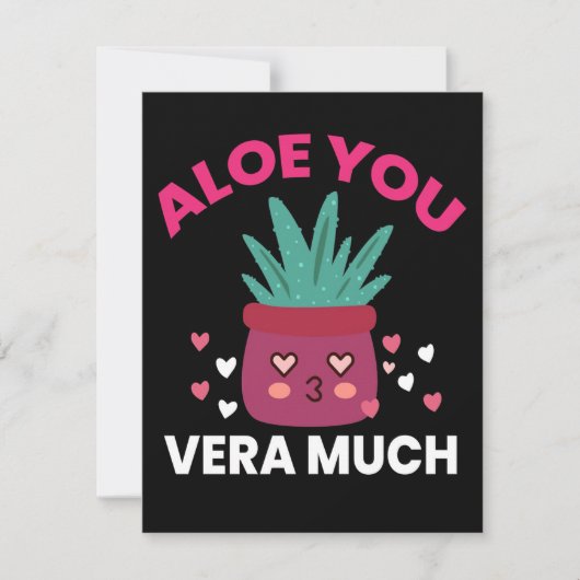 Cactus Aloe you Vera Veel Bedankkaart (Voorkant)
