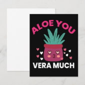 Cactus Aloe you Vera Veel Bedankkaart (Voorkant / Achterkant)
