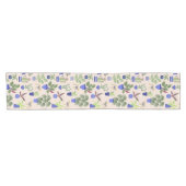 Cactus and Succulent Houseplant Pink Pattern Korte Tafelloper (Horizontaal)