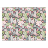 Cactus and Succulent Planten Greens Pinks Blue Tafelkleed (Voorkant (Horizontaal))