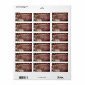 Cactus and Succulents Kerstfeestay Adres Etiket (Full Sheet)