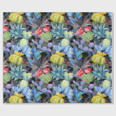 Cactus and Succulents Vibrant Southwest Waterverf Cadeaupapier (Vlak)