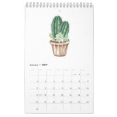 Cactus ans succulents in waterverf kalender (Jan 2027)