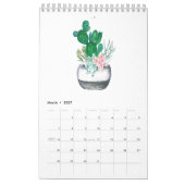 Cactus ans succulents in waterverf kalender (Mar 2027)