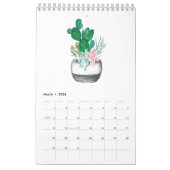 Cactus ans succulents in waterverf kalender (Mar 2026)