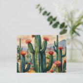 CACTUS ANSICHTKAART BRIEFKAART (Staand voorkant)