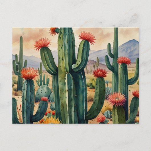 CACTUS ANSICHTKAART BRIEFKAART (Voorkant)