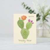 Cactus ansichtkaart van de vijg briefkaart (Staand voorkant)