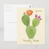 Cactus ansichtkaart van de vijg briefkaart (Voorkant / Achterkant)