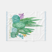Cactus, aquarel fleece deken (Voorkant (Horizontaal))